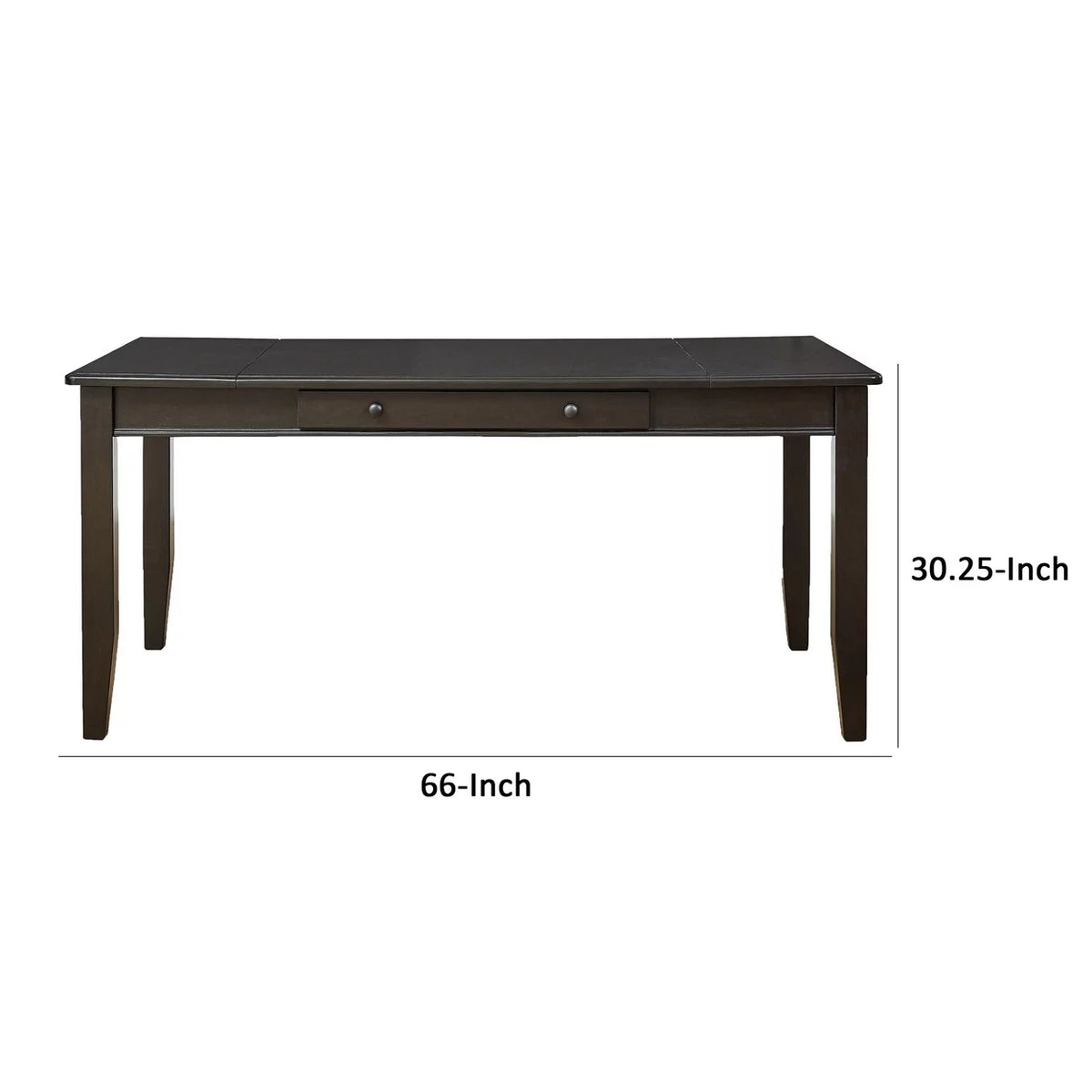 66 Inch Rectangular Lift Top Dining Table with Single Drawer L35542