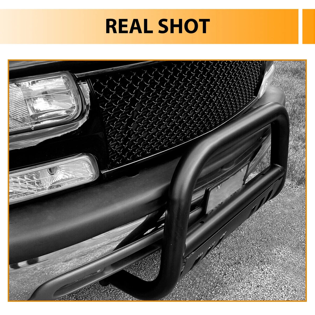Black 3" Bull Bar Bumper Grille Guard R233