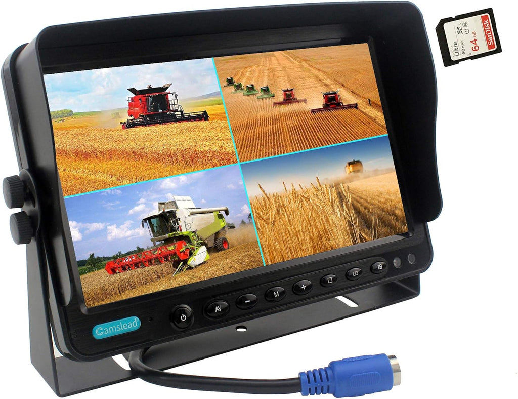 7 inch Backup Camera System with Quad Split Screen Monitor K395