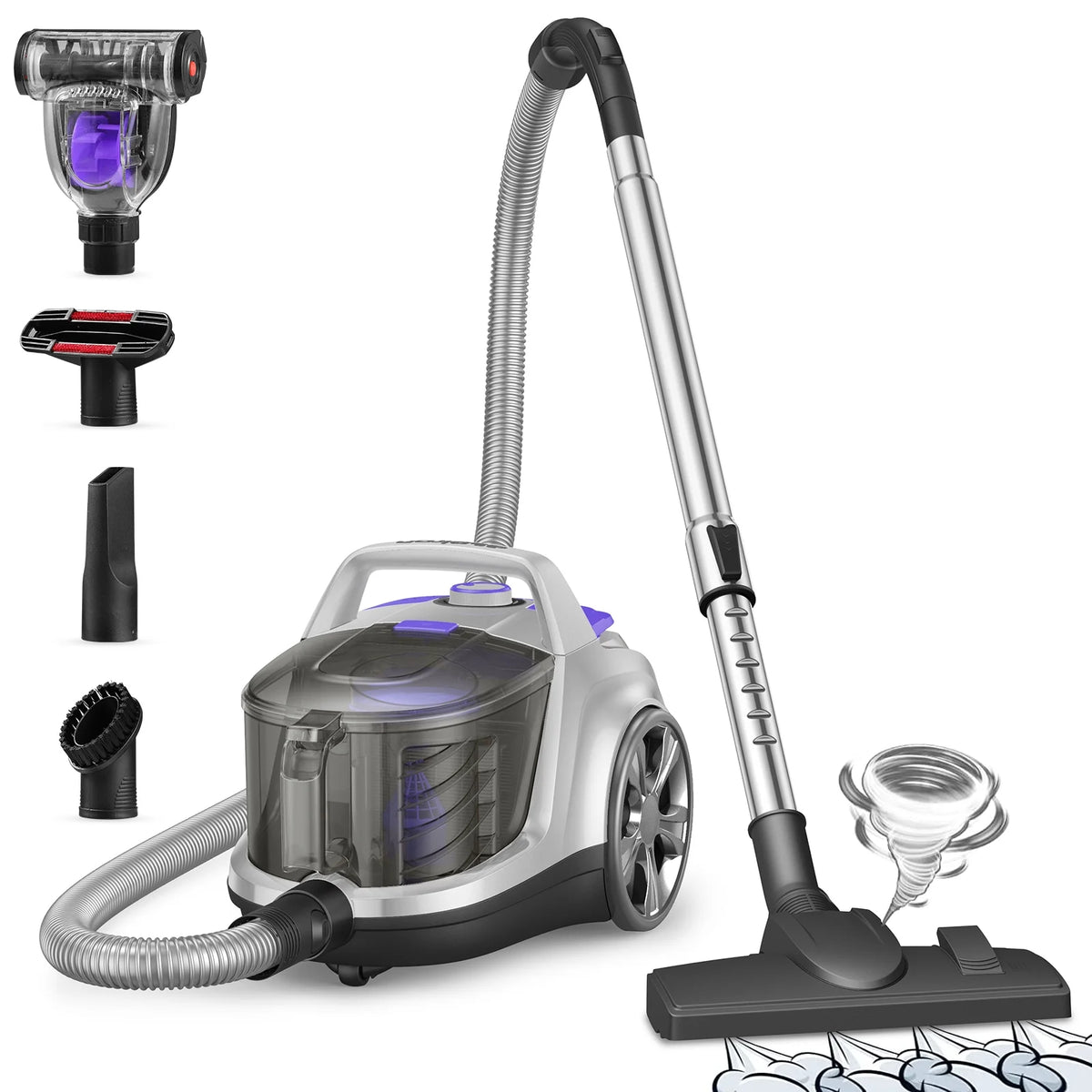 1200W 3.6QT Bagless Canister Vacuum Cleaner R4142