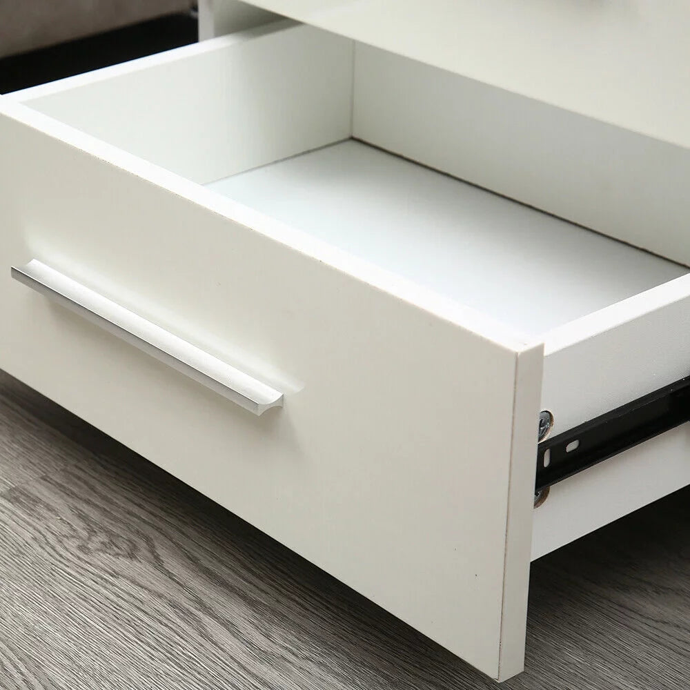 High Gloss 2 Drawer Nightstand Q11386