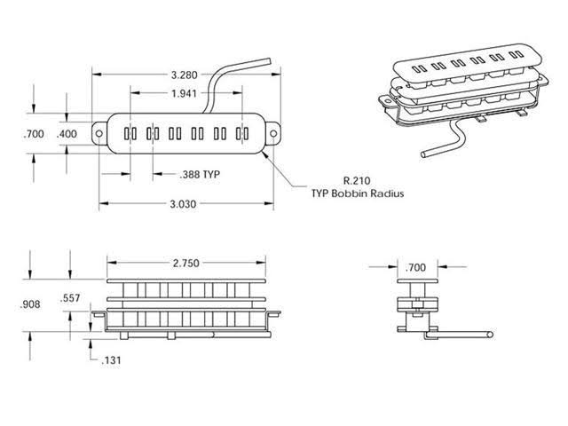 Parallel Axis Stack Neck Pickup A26049