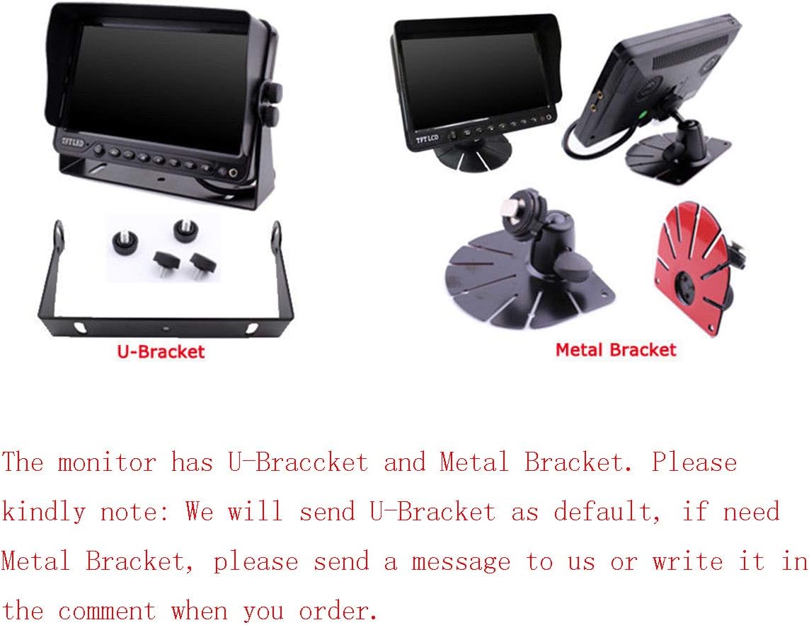 7 inch Backup Camera System with Quad Split Screen Monitor K395