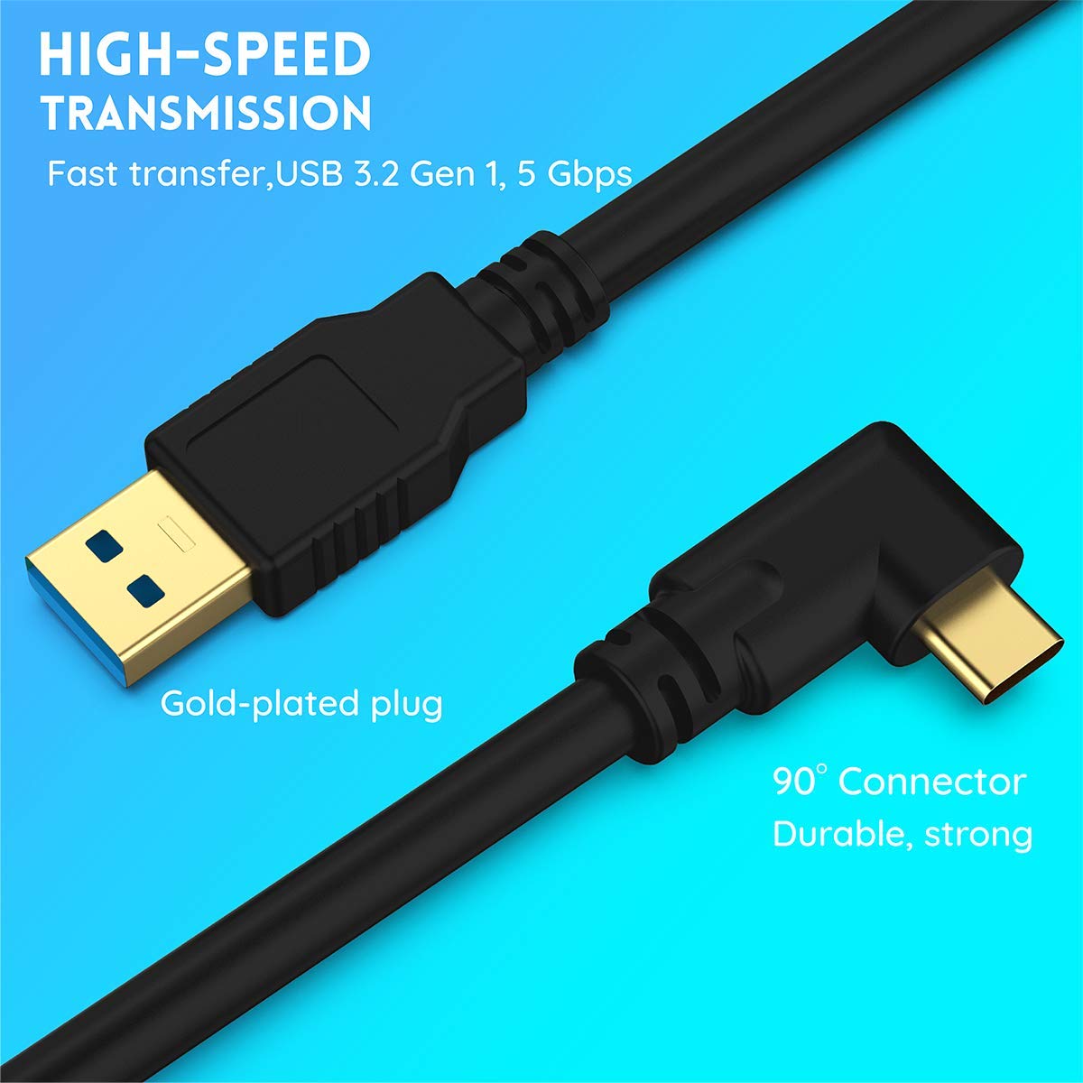 USB 3.0 to Type C Link Cable for Oculus Quest 2 (10ft 3m) Pack of 2 L522771