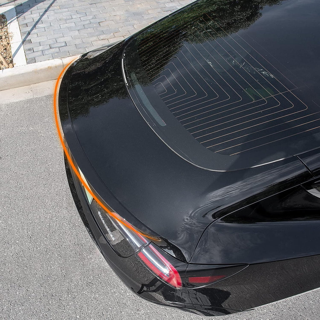 Matte Black Rear Spoiler Trunk Lip Kit for Tesla Model 3 F106629