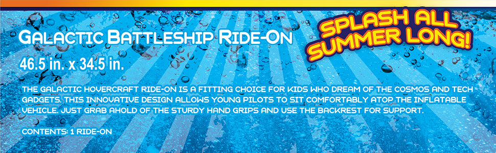 Galactic Hovercraft Ride-On Pool Float M68021