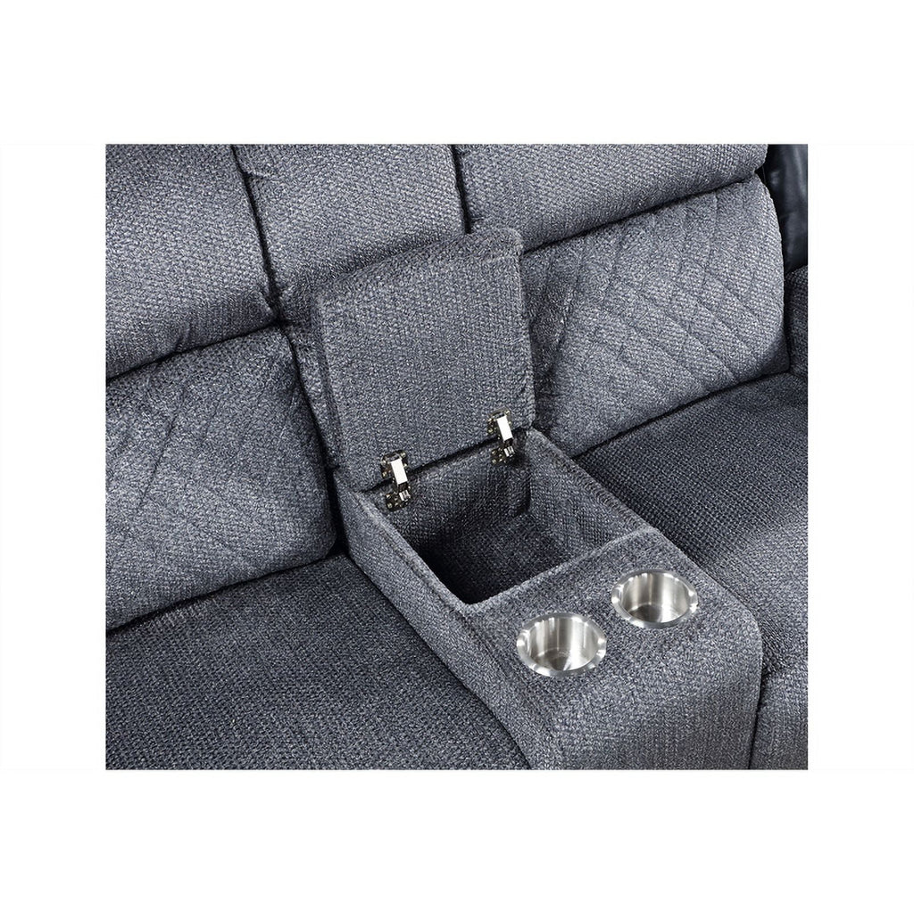 Gray Black Reclining Loveseat K6377