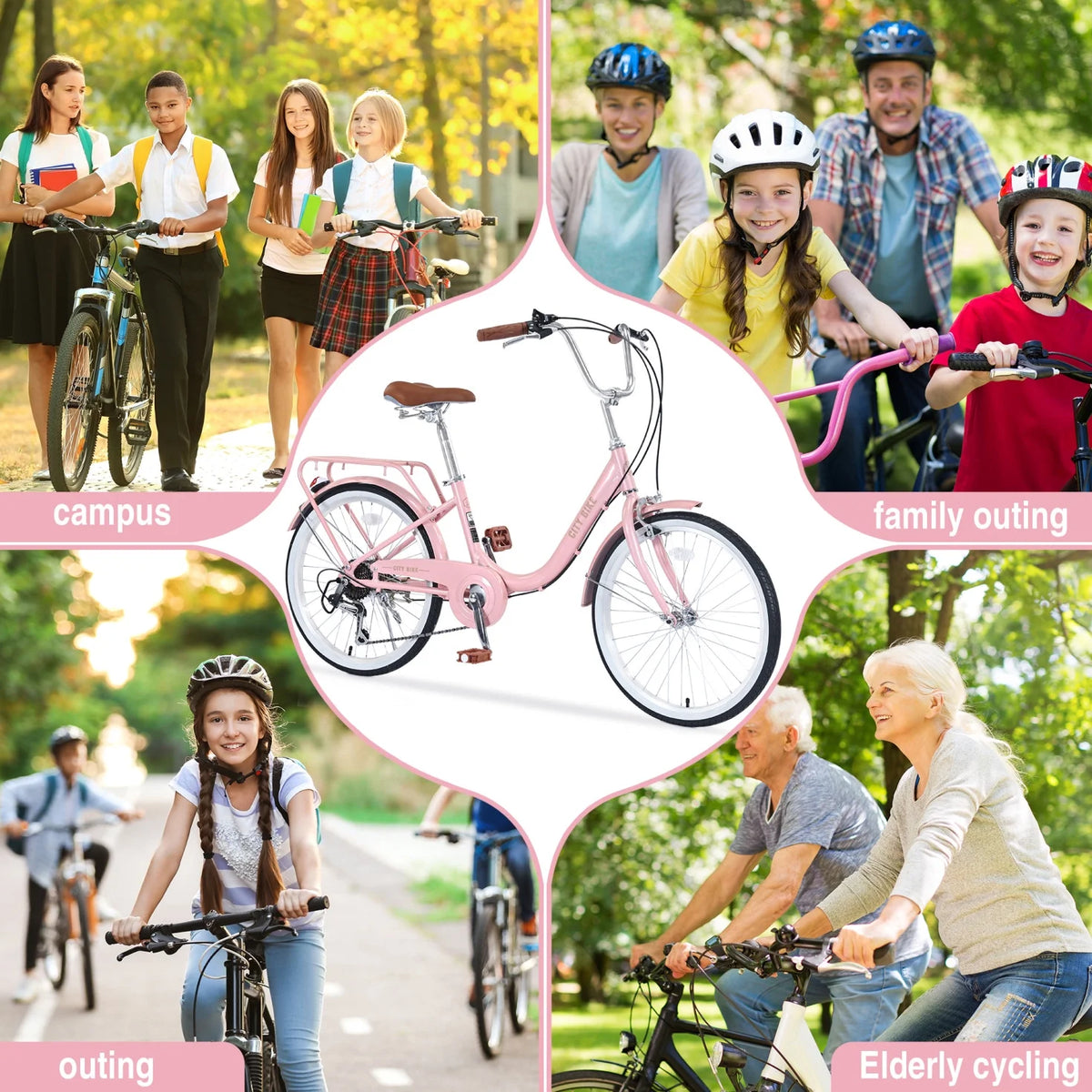 22 Inch 7 Speed Aluminium Alloy Girls Bike V716