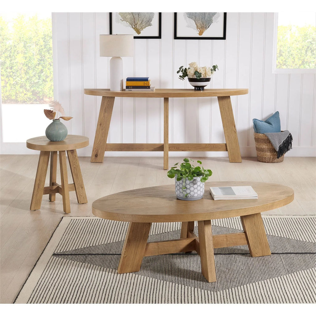 Round Wood End Side Table A2528