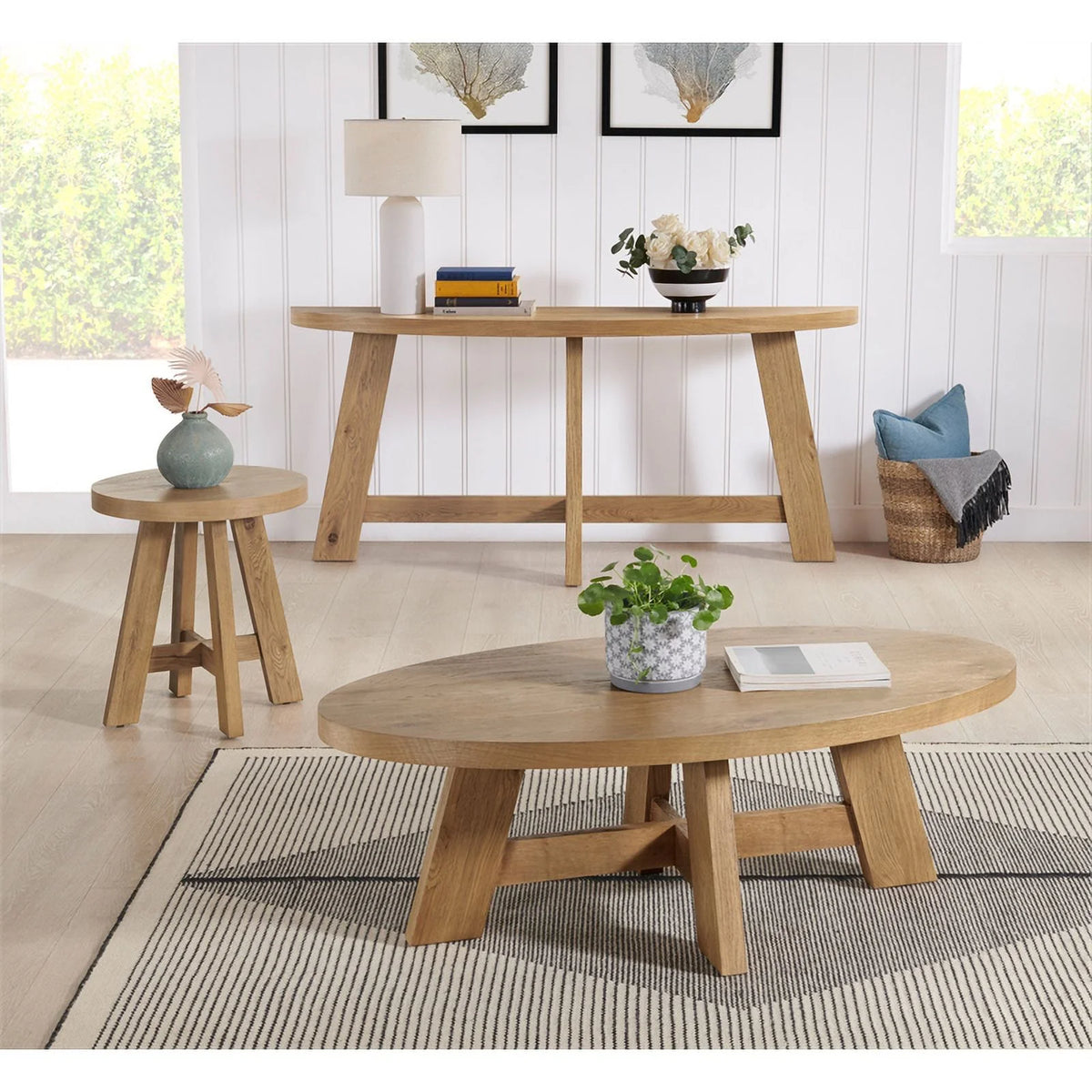 Round Wood End Side Table A2528