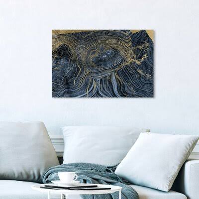 Blue Dream Agate Painting on Canvas B588156