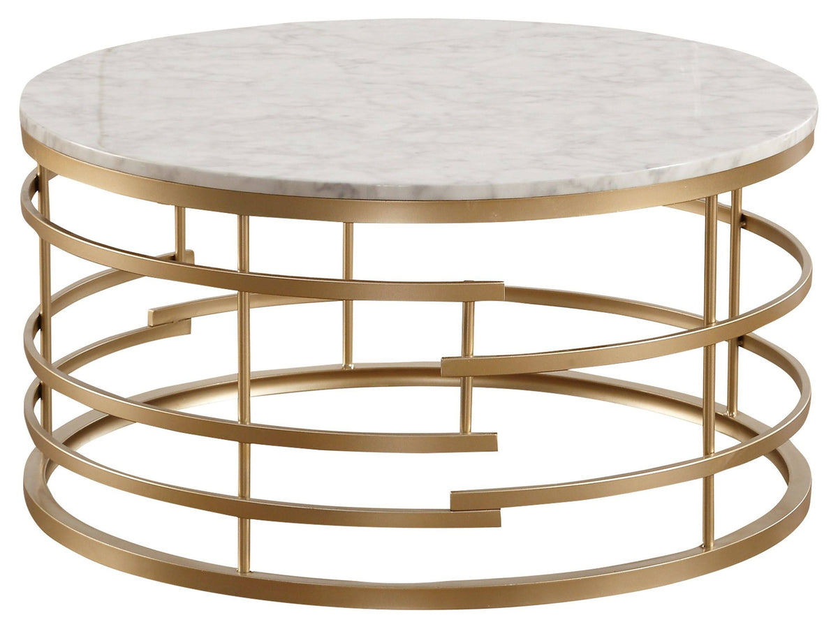 Round Faux Marble Coffee Table O227
