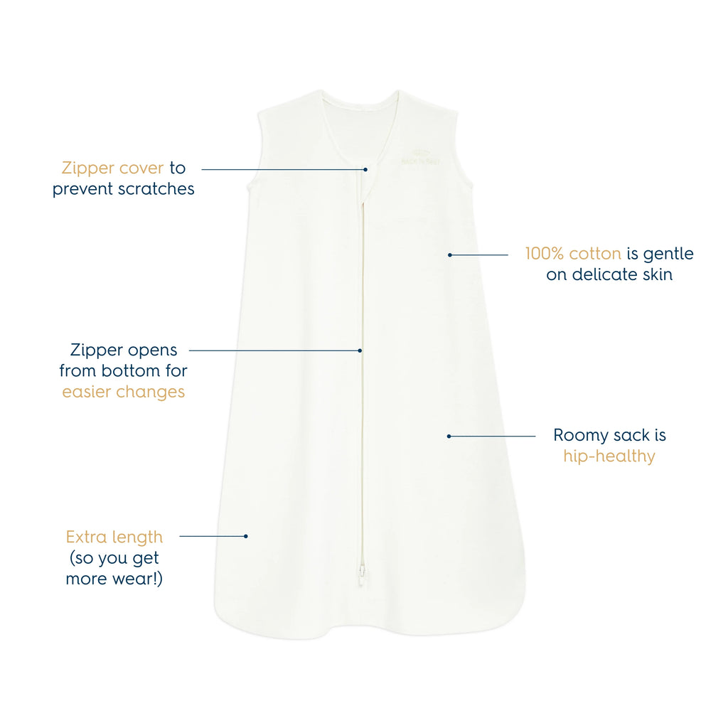 100% Cotton Wearable Blanket, Cream, Small K663190