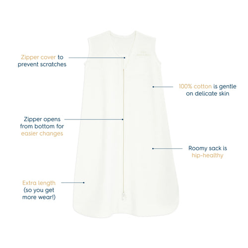 100% Cotton Wearable Blanket, Cream, Small K663190