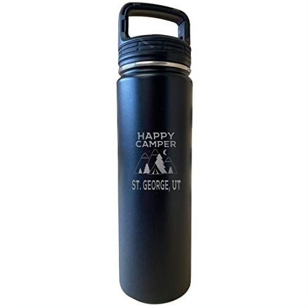 32 Oz Engraved Black Insulated Double Wall Stainless Steel Water Bottle Tumbler Z826