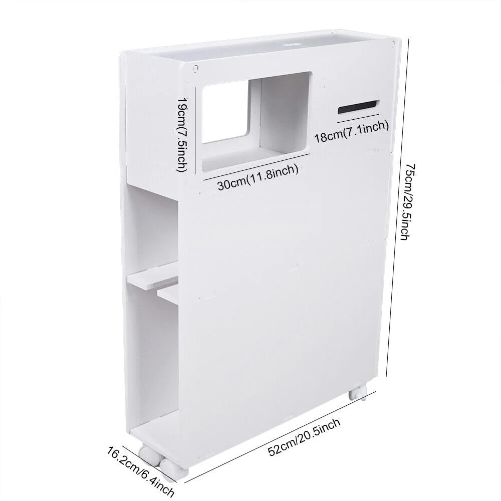 Slim Narrow Bathroom Storage Cabinet with Slide out Drawer M932