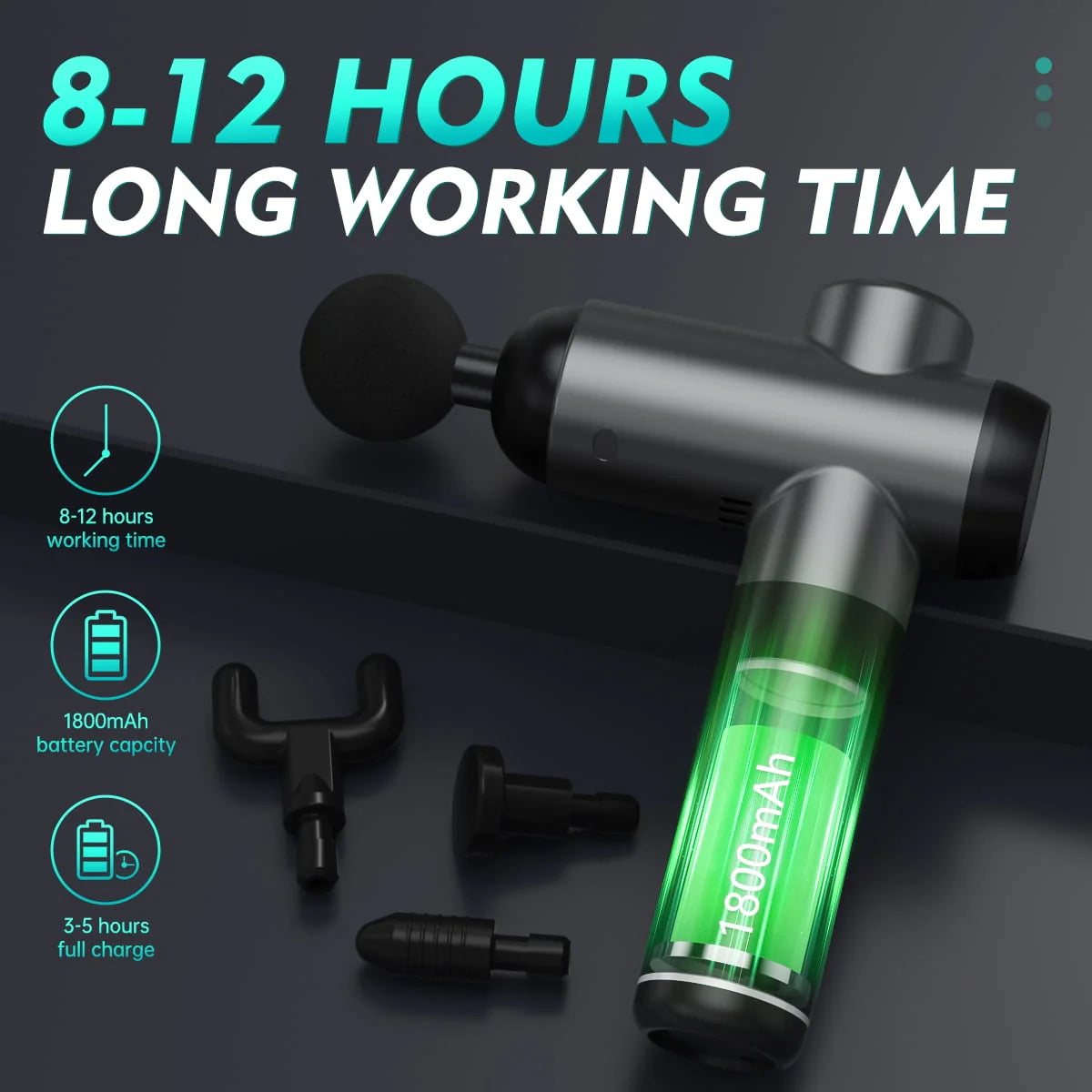 Adjustable Handheld Deep Tissue Massage Gun F734
