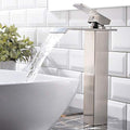 Black Single Handle Stainless Steel Waterfall Vessel Sink Faucet N71080