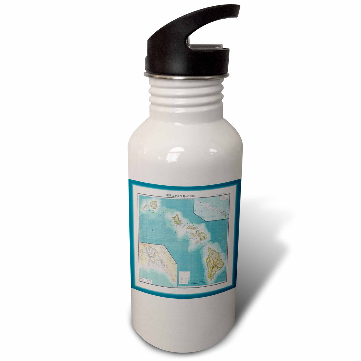 WW II Japanese Map Of The Hawaiian Islands Sports Water Bottle Q612082
