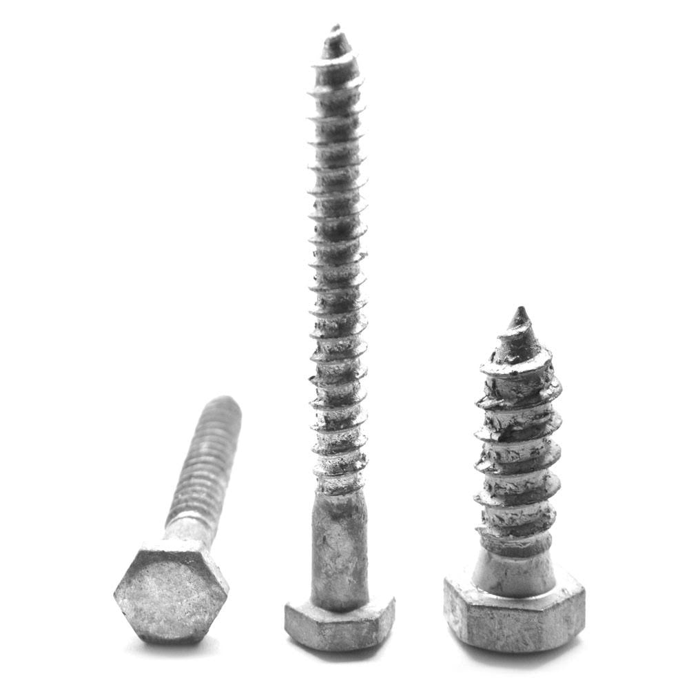 5/16x22-9 x 4 1/2x22 Hex Lag Screw Low Carbon Steel Hot Dip Galvanized Pk 50 R721