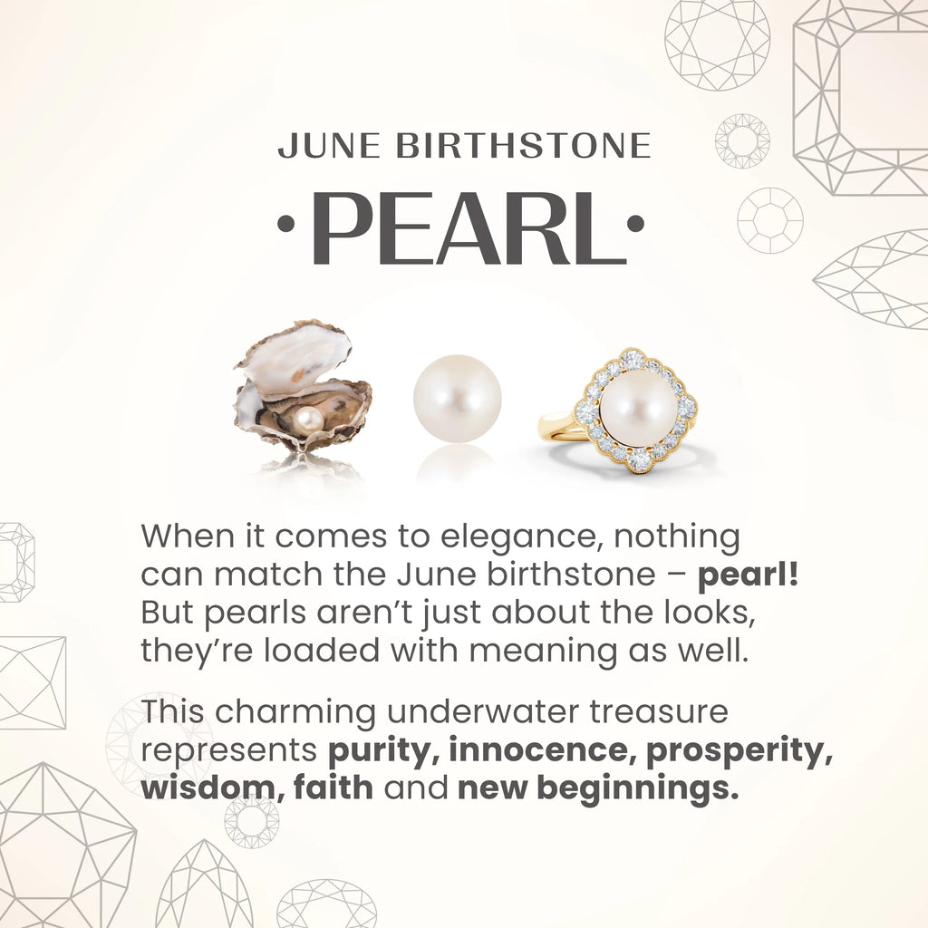14K Yellow Gold Akoya Cultured Pearl & Diamond Halo Ring R3270