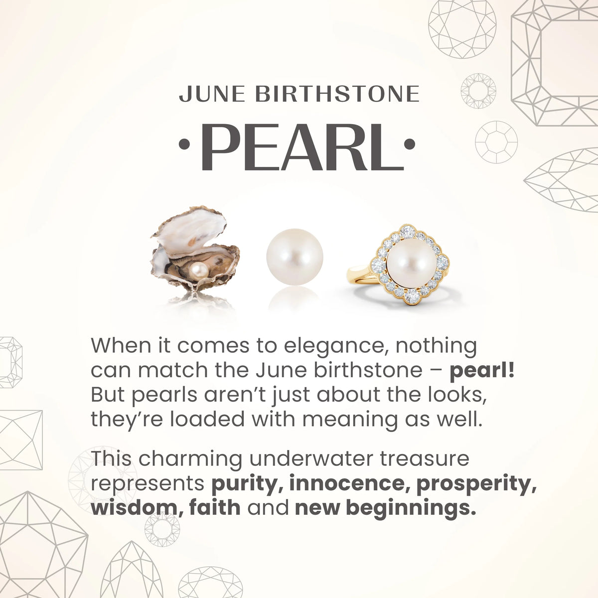 14K Yellow Gold Akoya Cultured Pearl & Diamond Halo Ring R3270