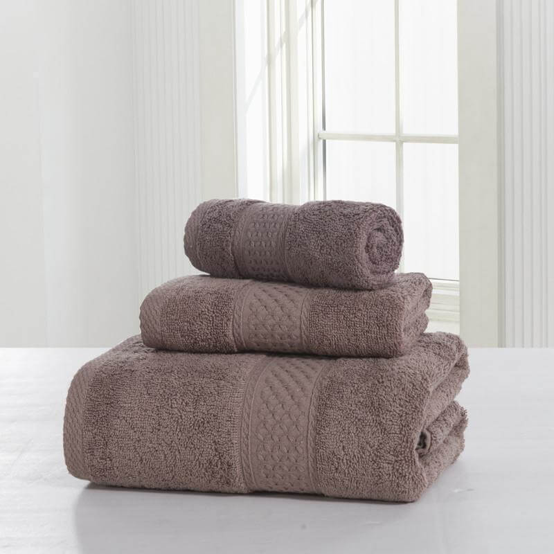 3-Piece 100% Cotton Bath Towel Set E311042