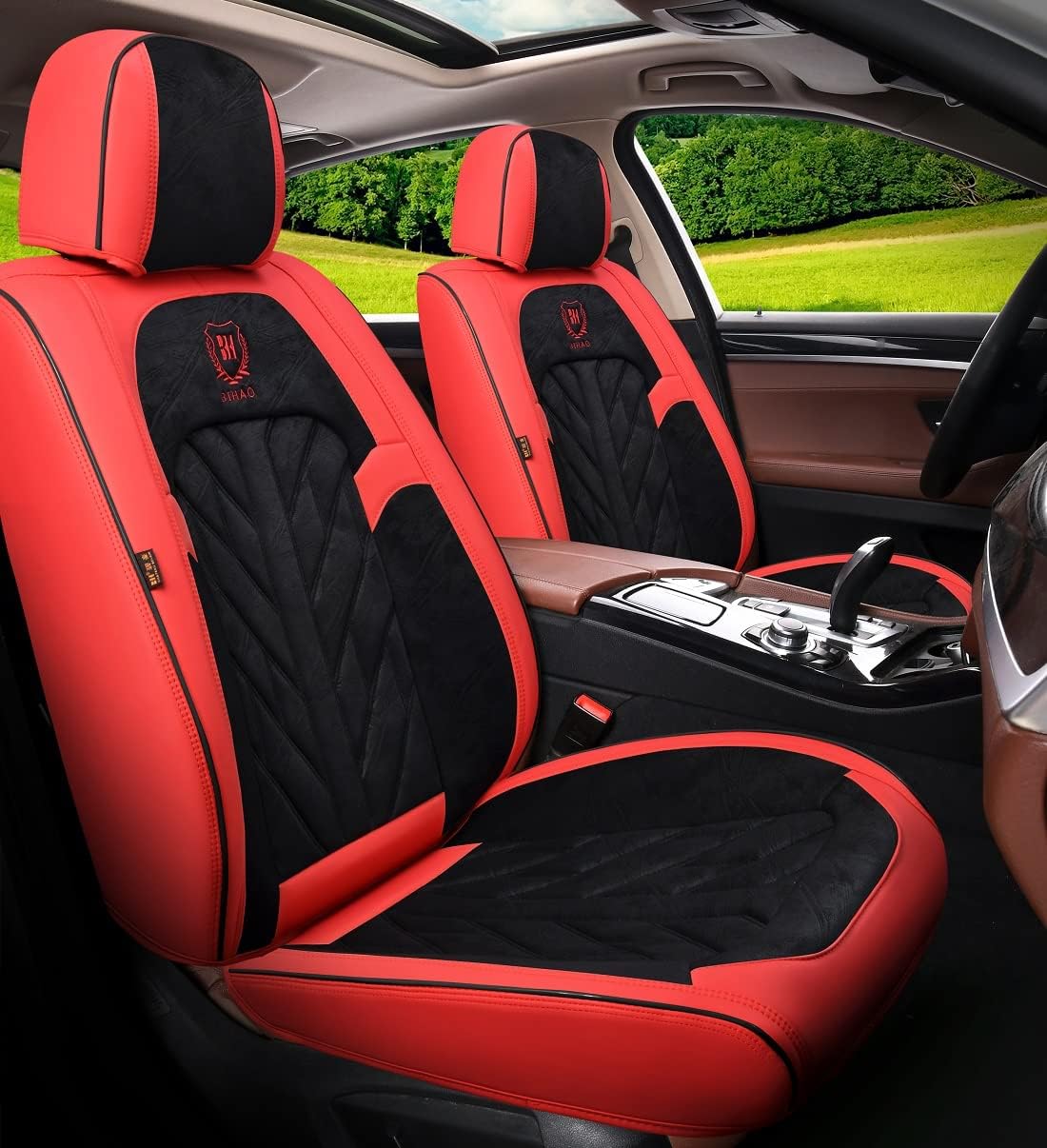 Pink-White Universal 5-Seater Full Set Car Seat Covers R89686