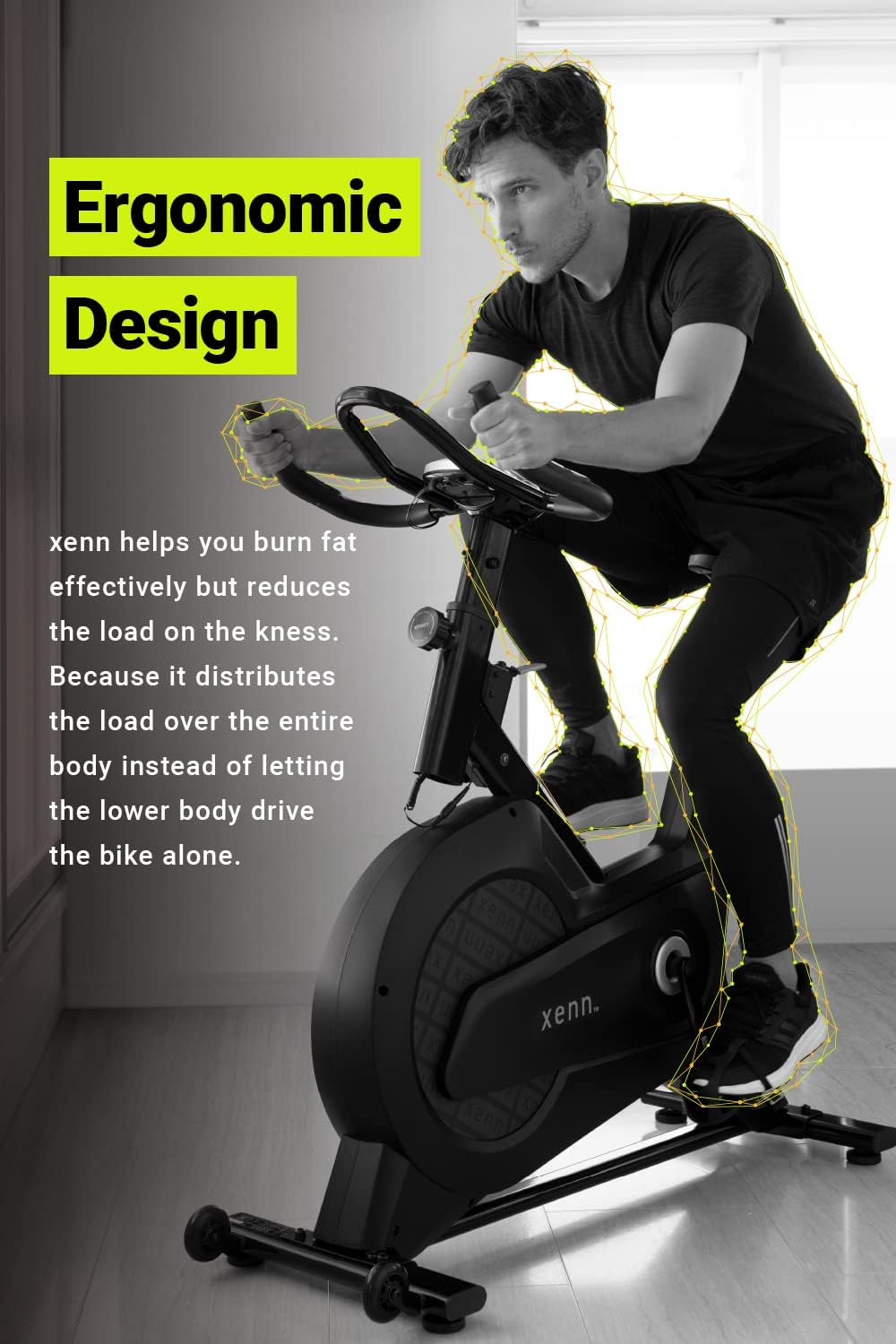 Exercise Bike Indoor Cycling Bike with Pulse Monitor, 256lbs Weight Capacity J333142