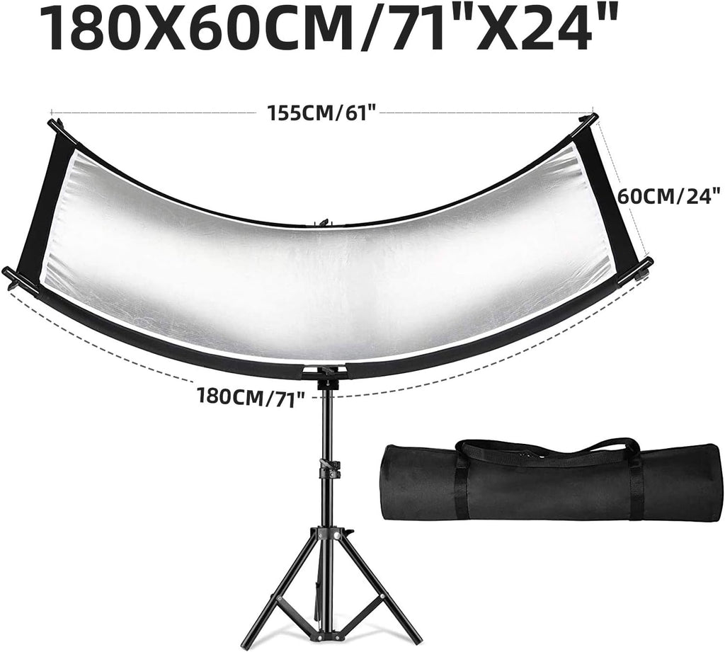Clamshell Light Reflector Diffuser with Light Stand and Carry Bag W542