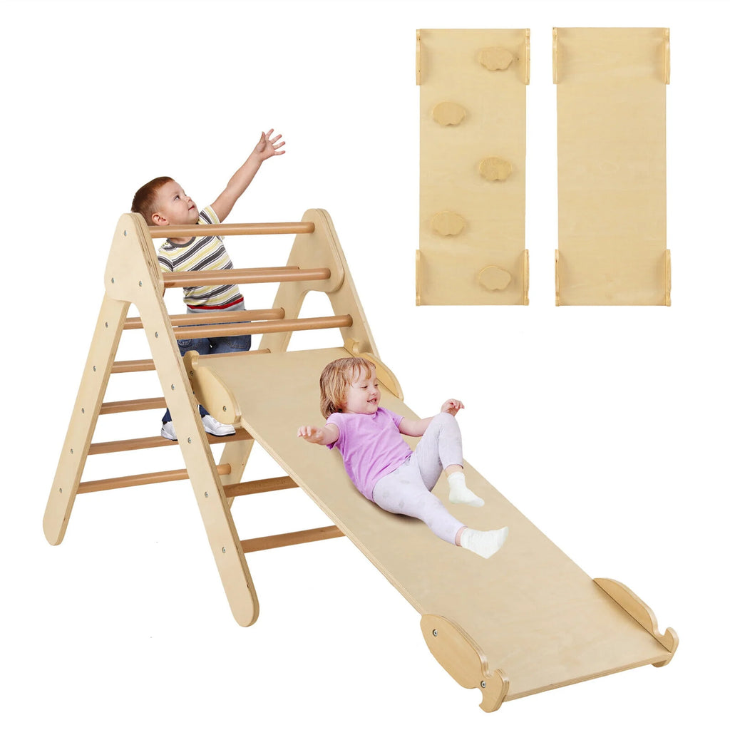 Wooden Climbing Triangle Set with Ramp N918