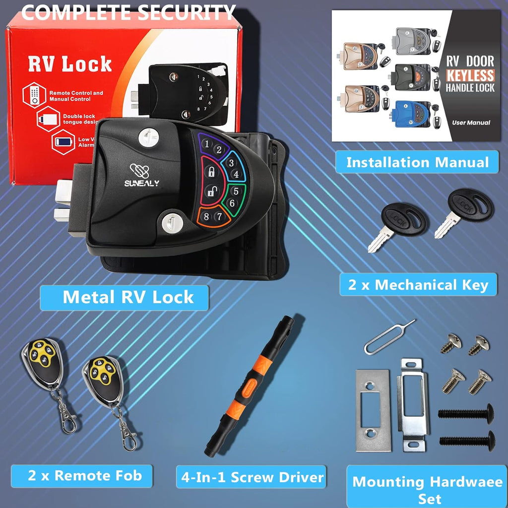 RV Keyless Entry Door Lock with Backlit Keypad D513543