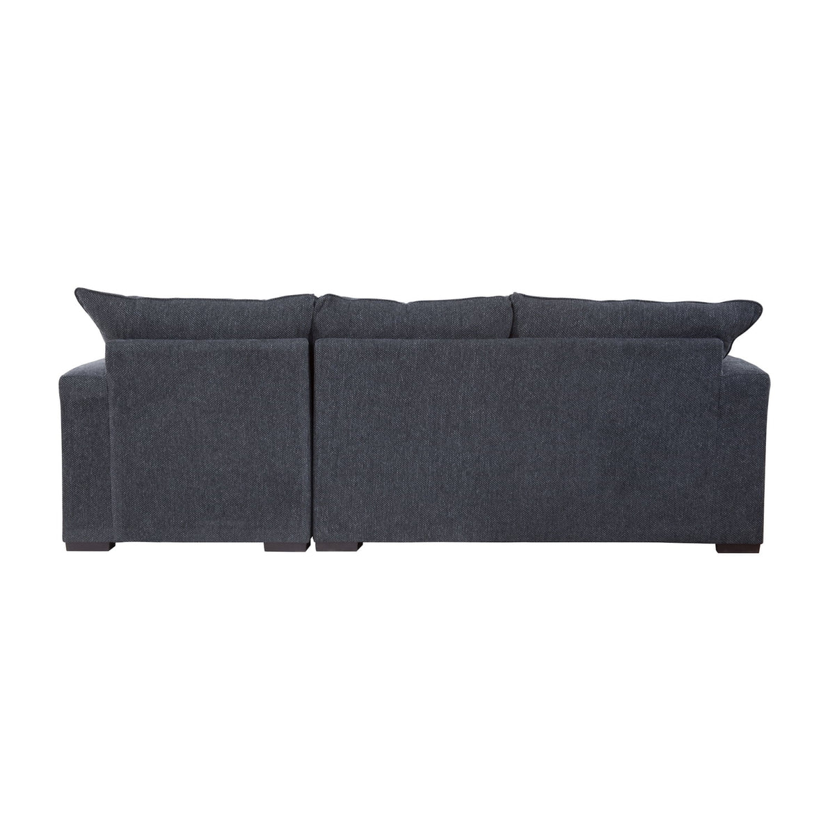 Charcoal Two Piece Sectional Sofa with Three Throw Pillows B79436