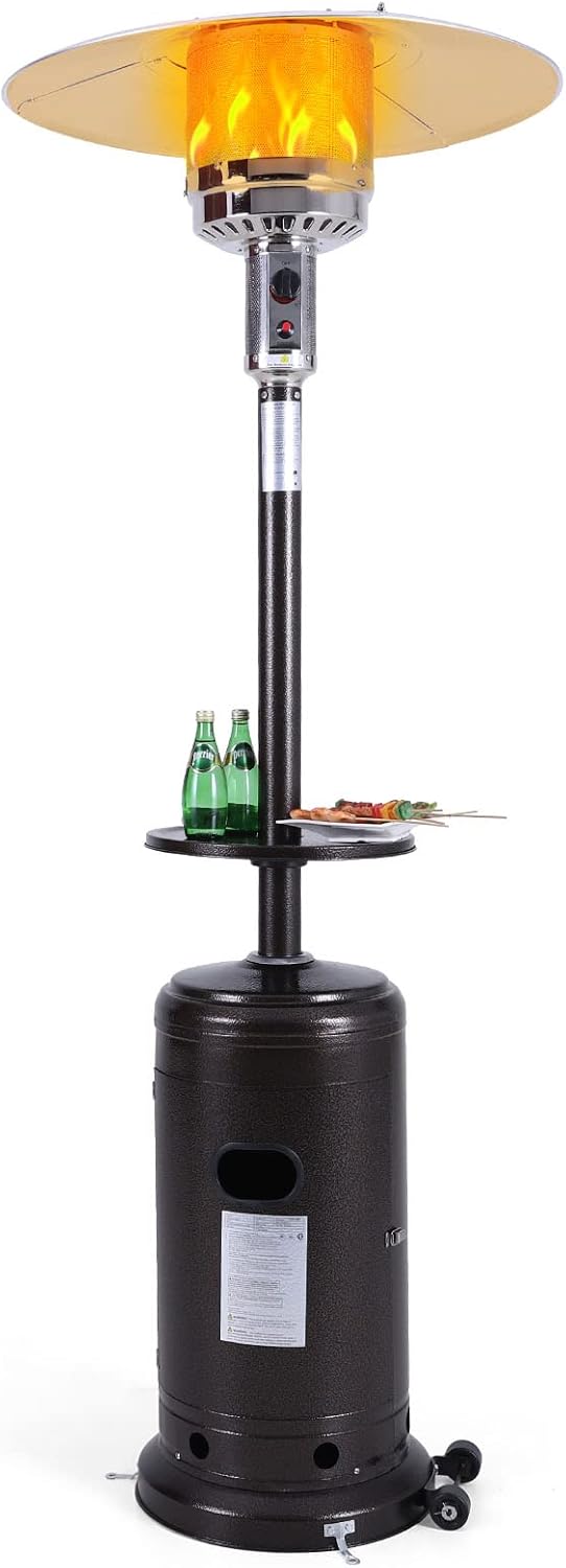 Outdoor Patio Heater 48,000 BTU Propane Gas with Wheels W2681