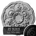 22 1/2x22OD x 1 1/2x22P Hand-Painted Jet Black Ceiling Medallion E635400