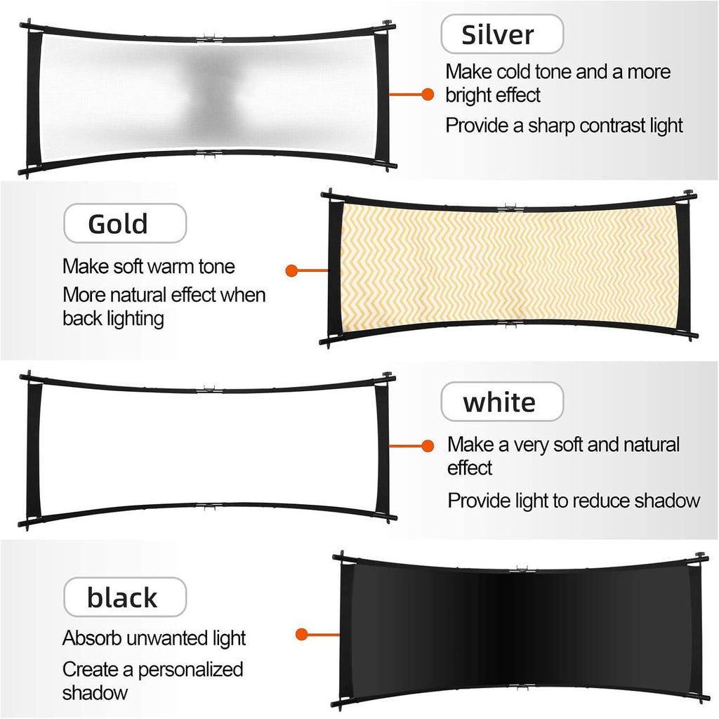 Clamshell Light Reflector Diffuser with Light Stand and Carry Bag W542