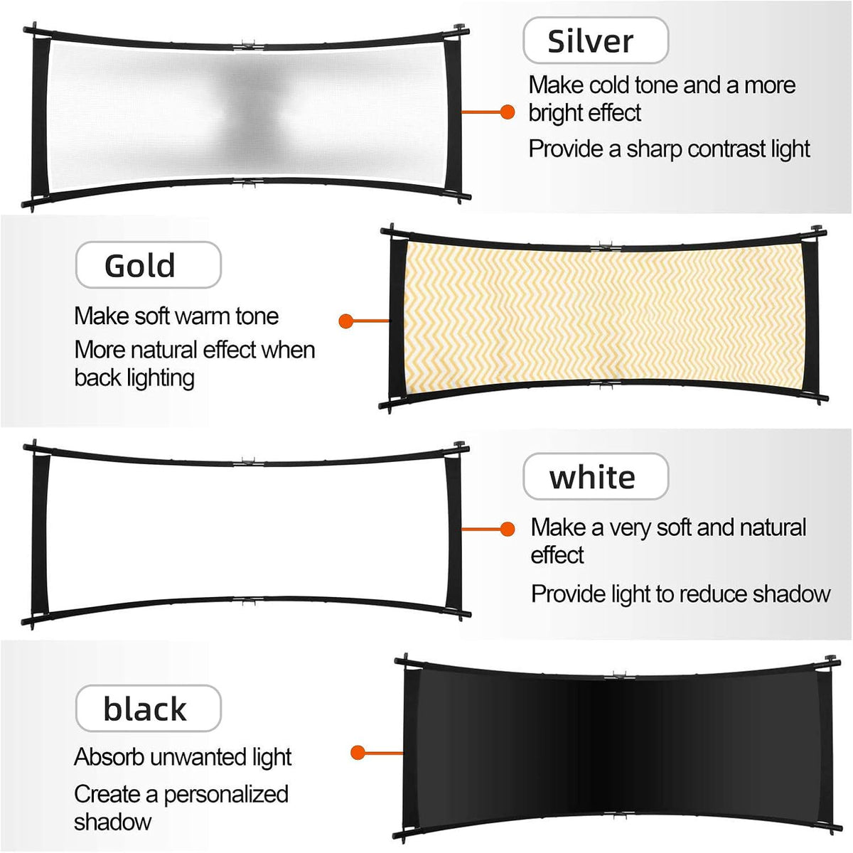 Clamshell Light Reflector Diffuser with Light Stand and Carry Bag W542