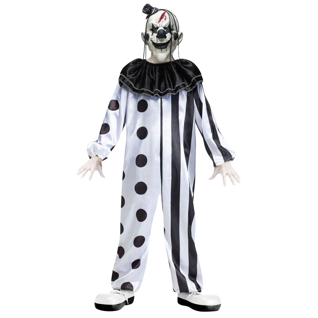 Killer Clown Black Halloween Costume O2176