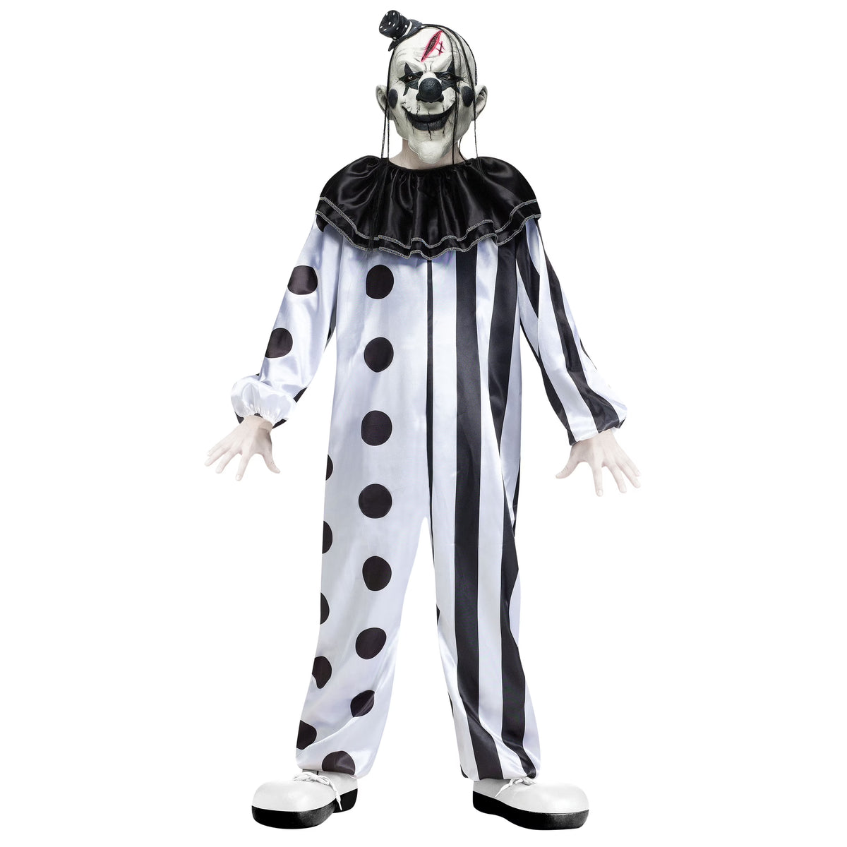 Killer Clown Black Halloween Costume O2176