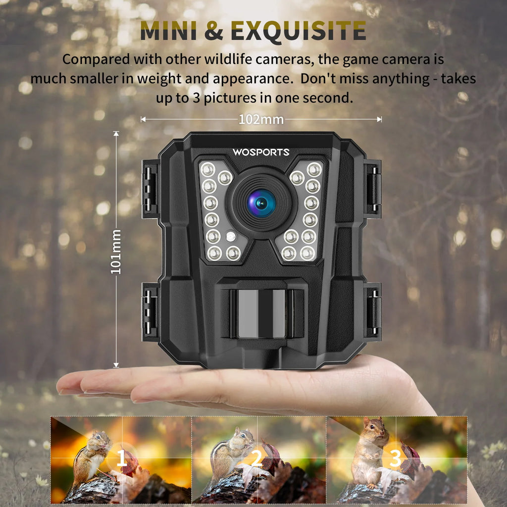 Mini Trail Camera 24MP 1080P Waterproof Infrared X98972