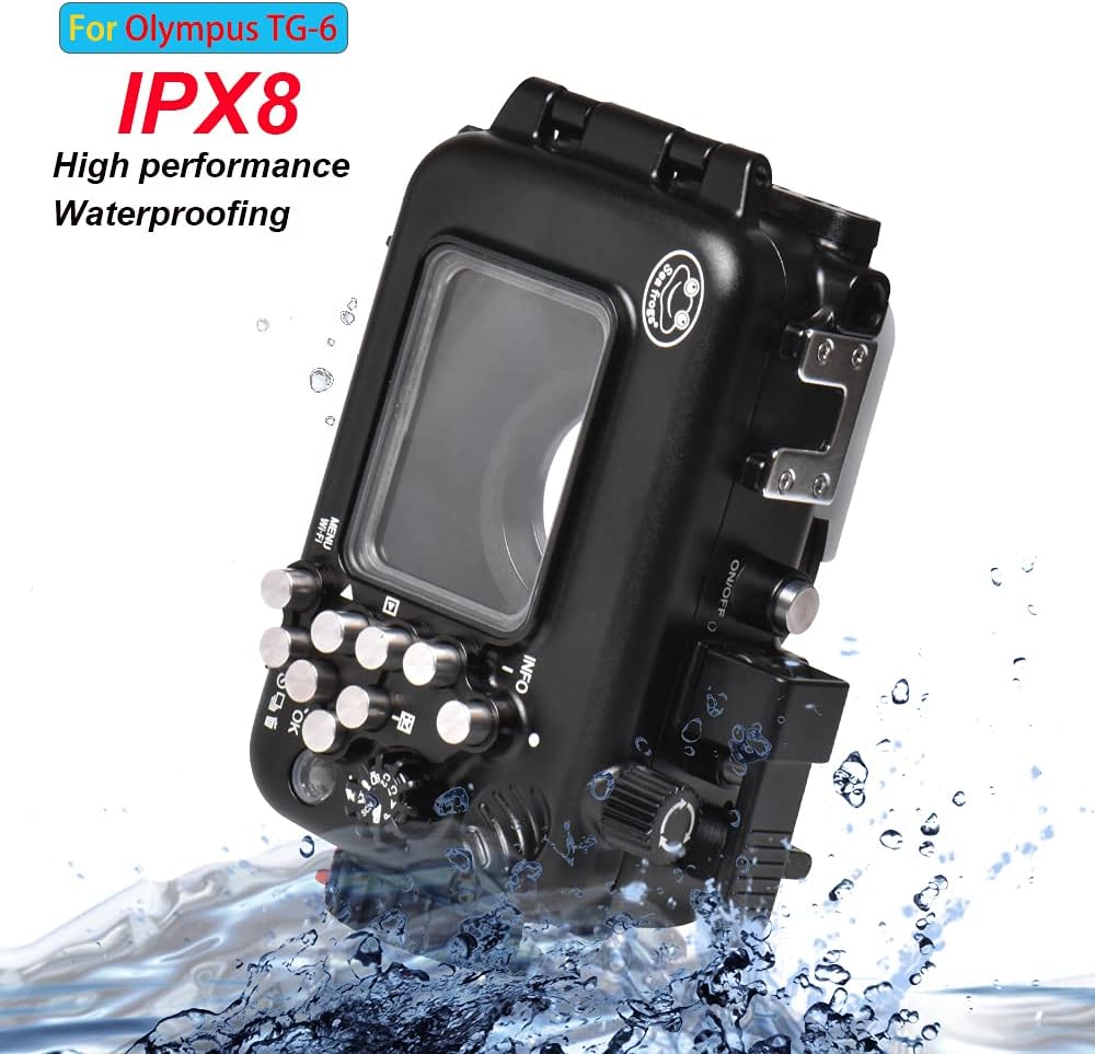 Black Aluminum Underwater Housing for Olympus TG-6 W809158