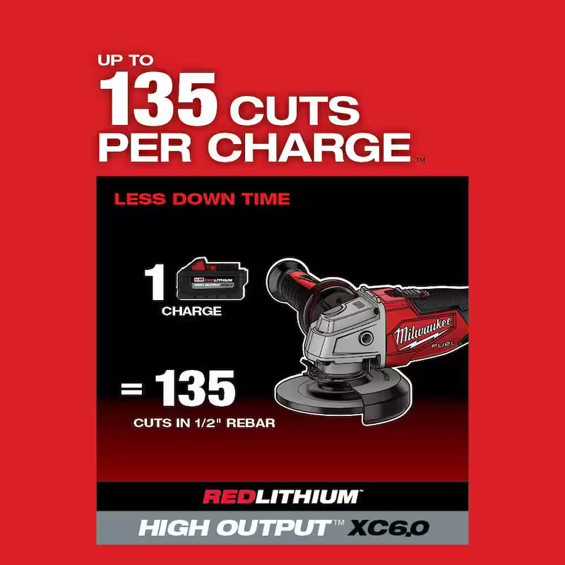 18V Cordless 4-1/2 in./5 in. Grinder Kit with Two 6.0 Ah Batteries I6766