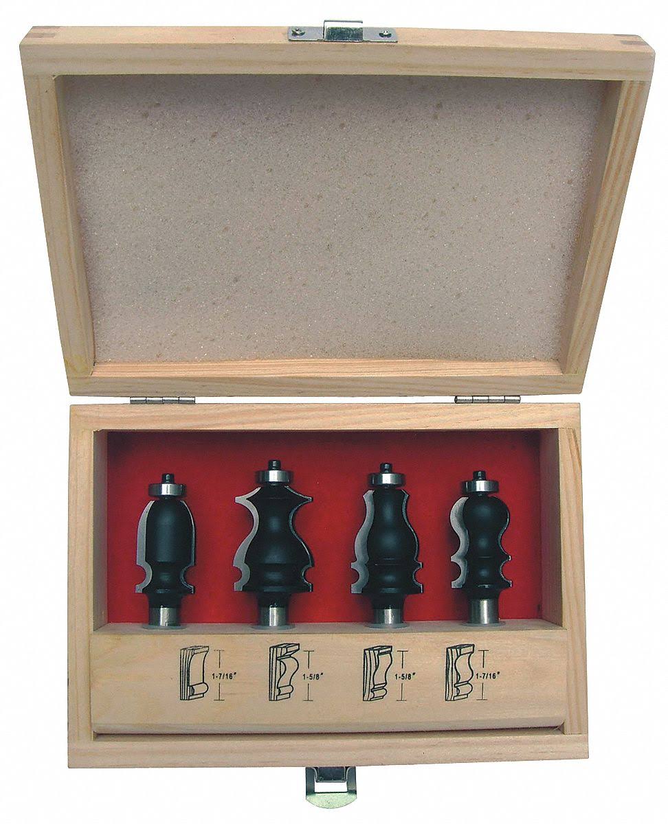 4 PC Router Bit Set A6638