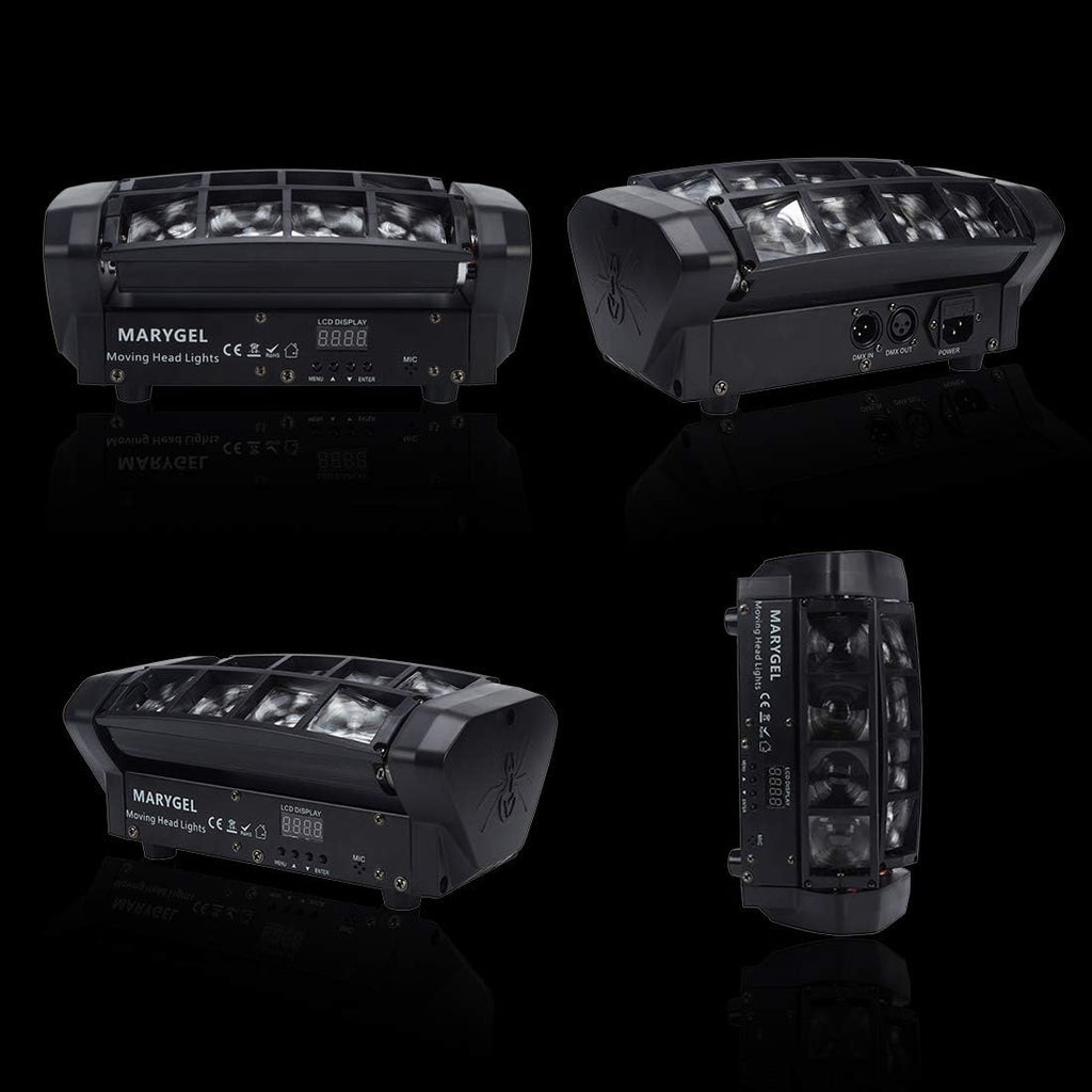 8 LEDs Beam Moving Head Stage Lights RGBW Party Lights DMX 512 Control Y907681