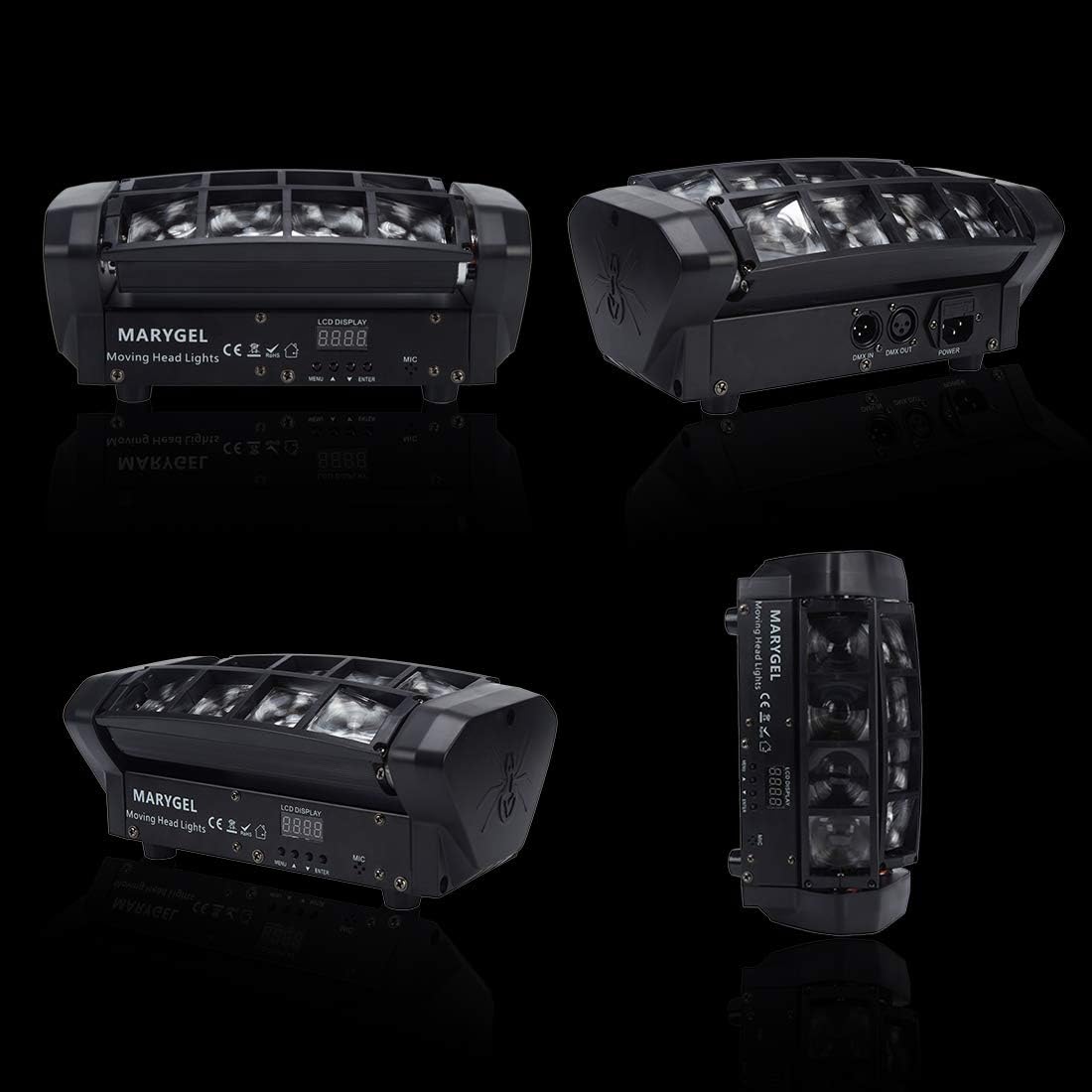 8 LEDs Beam Moving Head Stage Lights RGBW Party Lights DMX 512 Control Y907681