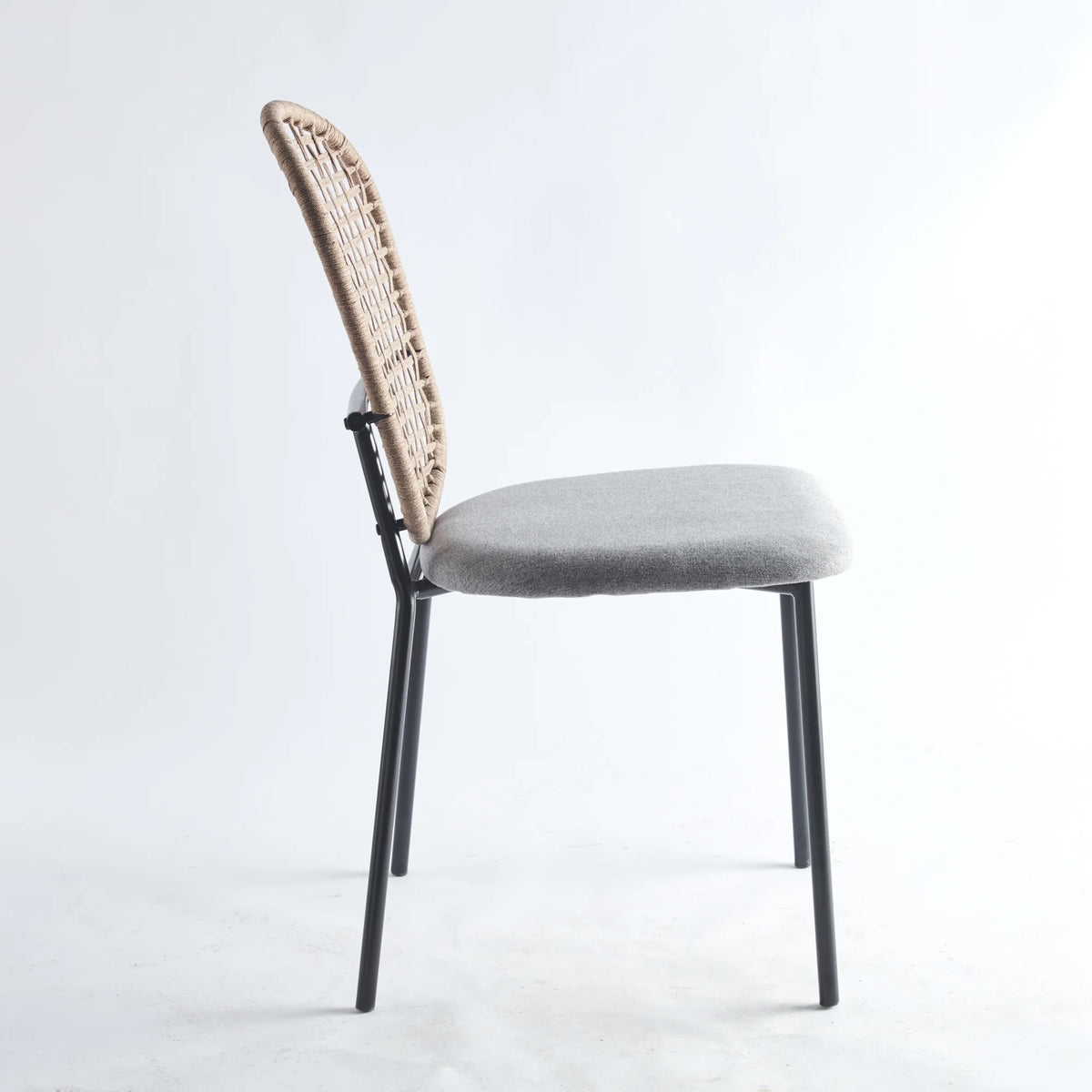 Gray and Black Dining Chairs, Set of 4 T150915