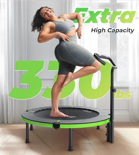 40"/48" Foldable Mini Trampoline with Adjustable Foam Handle C6148