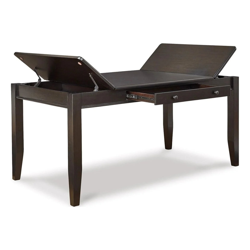 66 Inch Rectangular Lift Top Dining Table with Single Drawer L35542