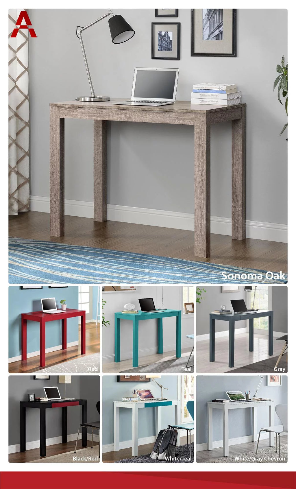 Espresso Computer Desk with Drawer E21956