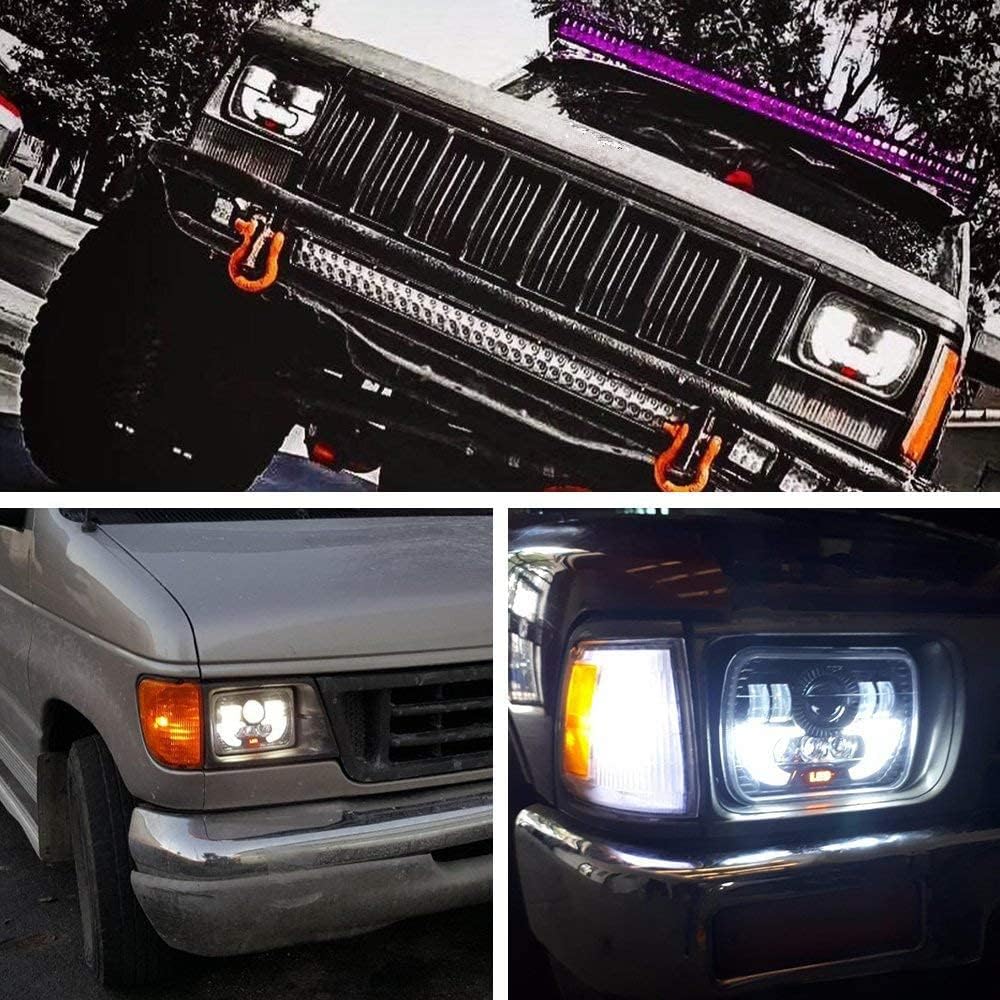 2PCS 5x7 LED Headlight Sealed Beam Hi/Lo Beam DRL I5622